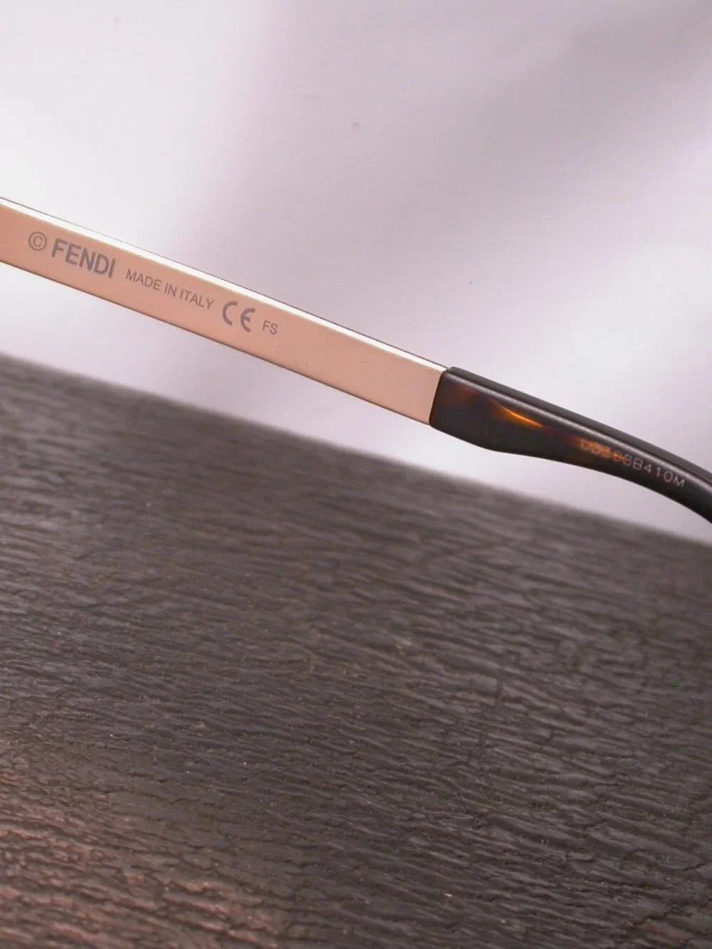 Fendi Gold and Tortoise Designer Eyeglasses Made in Italy